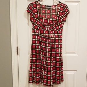 Red squares dress